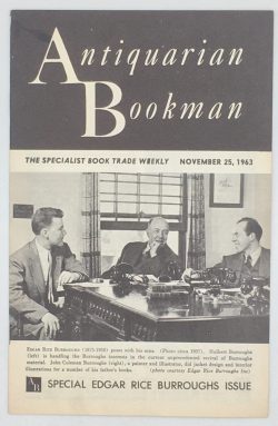 Edgar Rice Burroughs (1875-1950) [in:] Antiquarian Bookman. Vol. 32, no. 22. Special Edgar Rice Burroughs Issue [Offprint]